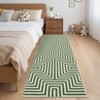 Washable Rug for Living Room Modern Striped Bedroom Rug with Non-Slip Backing - 3 of 4