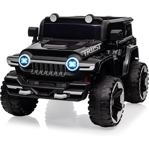 2-Seater 12V Kids Electric Ride-On Car, 4WD Off-Road RC Toy, 25W Dual Motor, 3-Speed, Spring Suspension & Spare Tire - 1 of 4