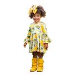 long mermaid toddler kids big girls dresses pink yellow off shoulder t –  ToysZoom