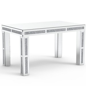 HomeRoots 31" Silver Wood Dining Table - 1 of 4