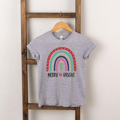 The Juniper Shop Merry And Bright Rainbow Toddler Short Sleeve Tee