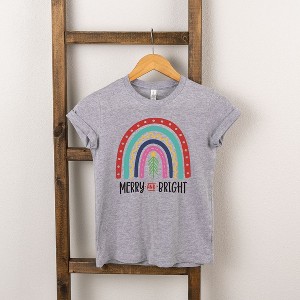 The Juniper Shop Merry And Bright Rainbow Toddler Short Sleeve Tee - 1 of 2