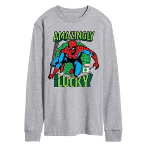 Men's - Marvel - St. Patrick's Day Amazingly Lucky Long Sleeve Graphic T-Shirt - 1 of 4