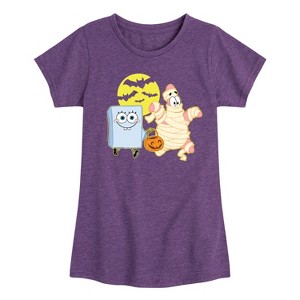 Girls' - SpongeBob SquarePants - Patrick Trick Or Treating Fitted Short Sleeve Graphic T-Shirt - 1 of 4