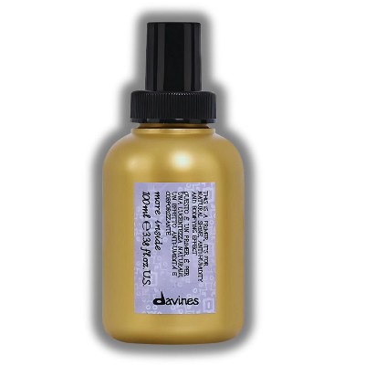 Davines More Inside This Is A Primer (3.38 oz) - Heat Protection (Up to 450°F), Humidity Resistance, & Shine-Enhancing Spray
