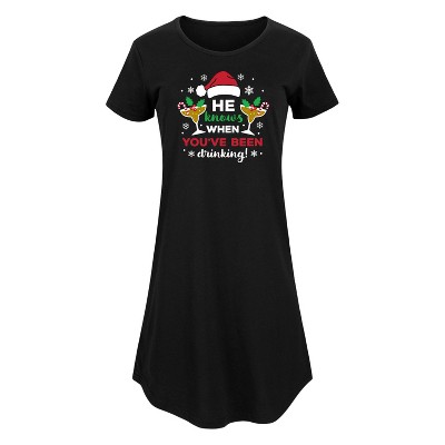 Women's - Instant Message - He Knows When You've Been Drinking Christmas