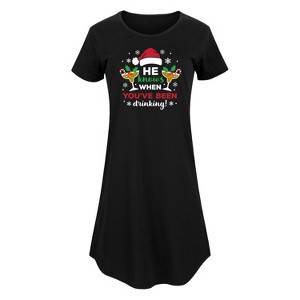 Women's - Instant Message - He Knows When You've Been Drinking Christmas - 1 of 4
