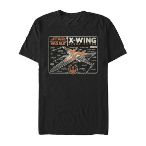Men's Star Wars: The Rise of Skywalker X-Wing Schematics T-Shirt - 1 of 4