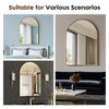 SEVOBAL Decorative Wall Mirrors Bathroom Wall Mirror, Metal Frame Vanity Mirror Makeup Mirror for Bedroom, Entryway, Gold, 20"*0.23"*30" - 3 of 4