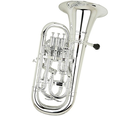 Cool Wind CEU-200 Metallic Series 4-Valve Plastic Euphonium Silver