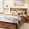 Queen Bed Frame, Metal Bed Frame with Stylish Headboard and Footboard, Heavy Duty Platform Bed Frame with Under Bed Storage, All-Metal Support System - 2 of 4