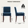 DOMETOUR Linen Upholstered Dining Chair Set of 2, Modern Armless Chair With Cushioned Seat for Living Room - 4 of 4