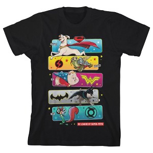 DC League Of Super Pets Character Panels Youth T-shirt - 1 of 1