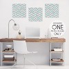 Sweet Jojo Designs Boy, Girl, Unisex/Gender Neutral Fabric Photo Memo Board Zig Zag Grey White and Turquoise - 2 of 3