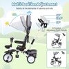 Acekool 7-in-1 Folding Toddler Tricycle with Adjustable Push Handle, Safety Harness, Brake, Rotatable Seat, Canopy, Storage & Cup Holder for Ages 1-5 - 3 of 4