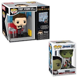 Funko Pop! 2 Pack Marvel: Tony Stark Nook & Hulk #451 : Target