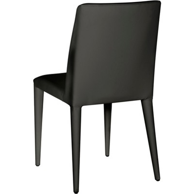 Garretson Black Upholstered Leather Side Chair Set