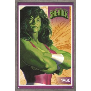 Trends International Marvel Comics - She-Hulk Card Framed Wall Poster Prints - 1 of 4