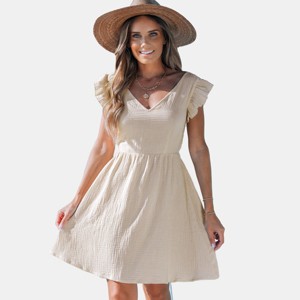 Women's Flutter Sleeve Mini Dress - Cupshe - 1 of 4