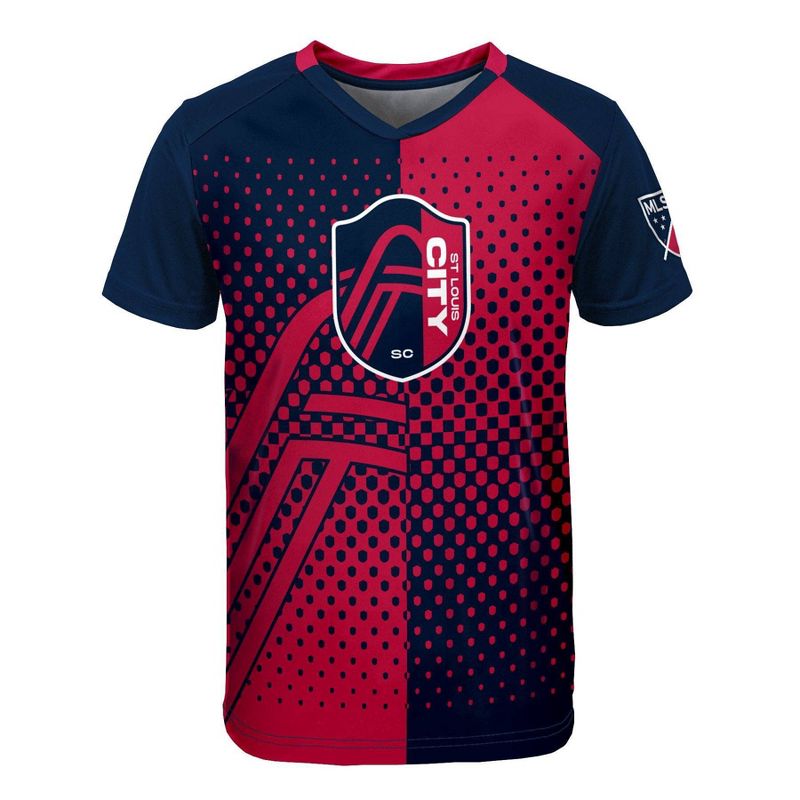 MLS St. Louis City SC Boys&#39; Sublimated Poly Jersey, 2 of 4