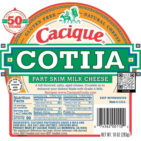 Cacique Cotija Part Skim Milk Cheese - 10oz - image 1 of 4