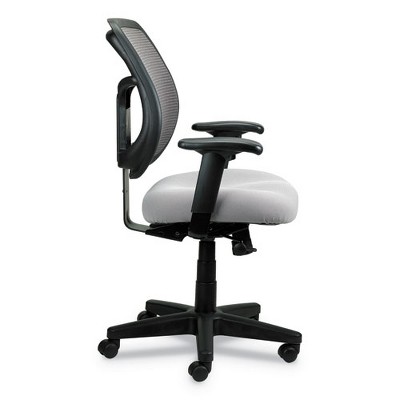 Apollo Silver Mesh Mid-Back Task Chair with Adjustable Arms