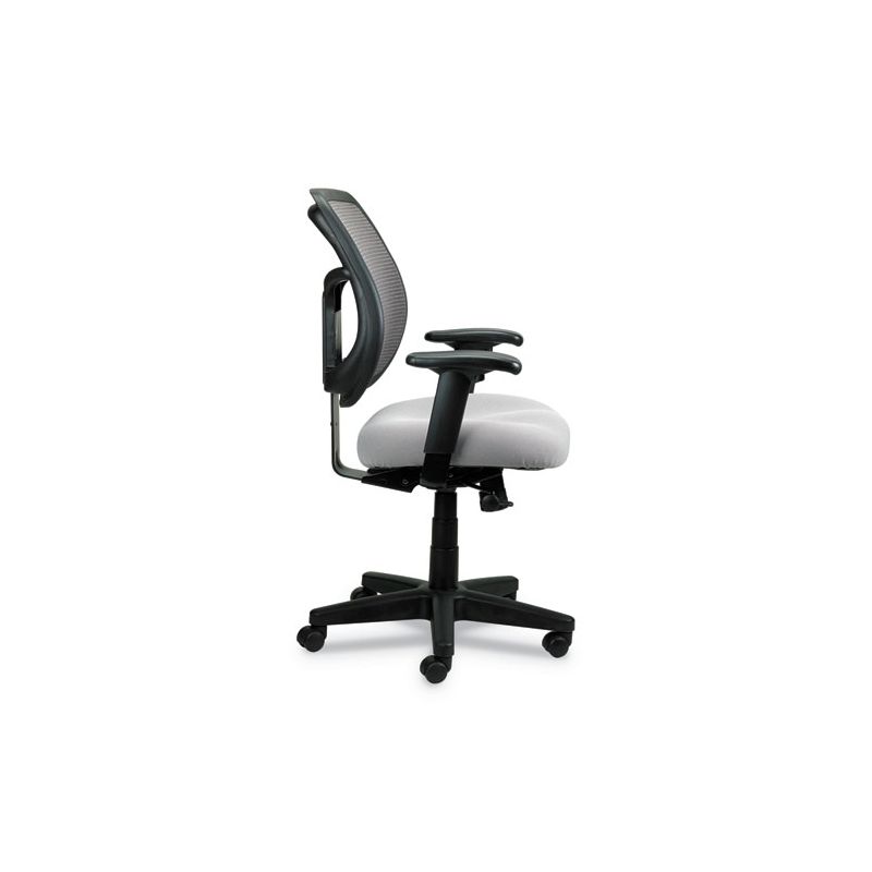 Eurotech Apollo Mid-Back Mesh Chair, 18.1" to 21.7" Seat Height, Silver Seat, Silver Back, Black Base, 4 of 8