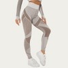 Anna-Kaci Active Women's Seamless Patterned Leggings with Ribbed Details and Contouring Panels - 2 of 4