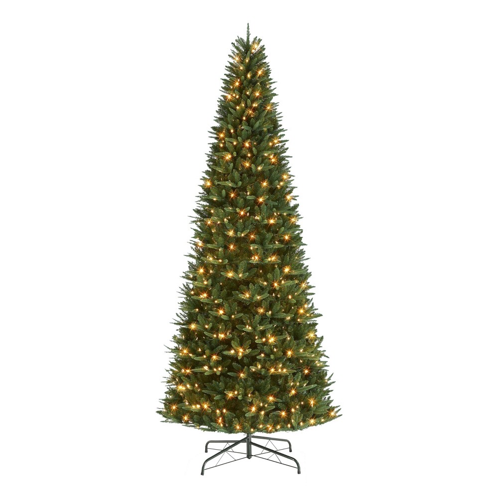 Photos - Garden & Outdoor Decoration Puleo 12' Pre-Lit LED Full Monroe Fir Artificial Christmas Tree Warm White 