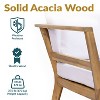 Sunnydaze Bodie Acacia Wood Patio Armchair with Bone White Cushions - Natural Finish - 4 of 4