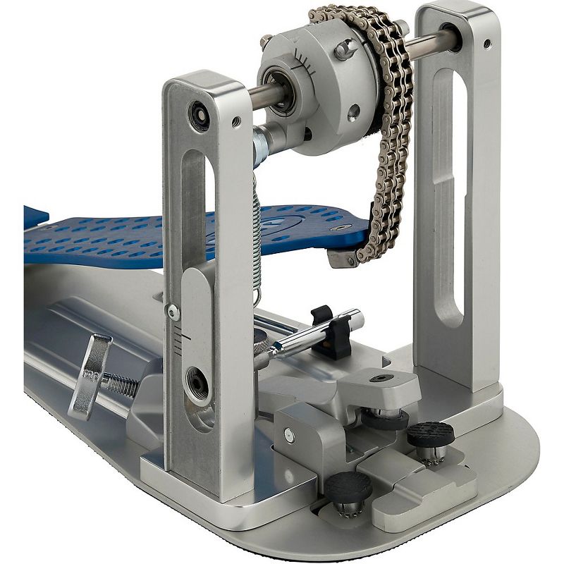 DW Colorboard Machined Chain Drive Single Bass Drum Pedal with Blue Footboard, 3 of 6