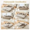 MOONMISS 78"Convertible Sleeper Sofa Bed with Pillows, Folding Mattress Couch, Removable Washable Floor Sofa for Small Spaces - 2 of 4