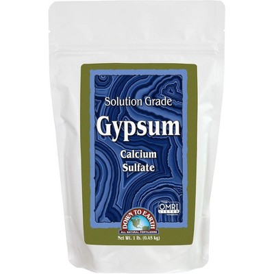 Down to Earth Gypsum Calcium Sulfate Dihydrate Solution Grade Fertilizer, 1 lb