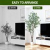 Artificial Eucalyptus Tree Fake Potted Tree Silk Faux Eucalyptus Plant for Home Office Livingroom Floor Decor Indoor - 4 of 4
