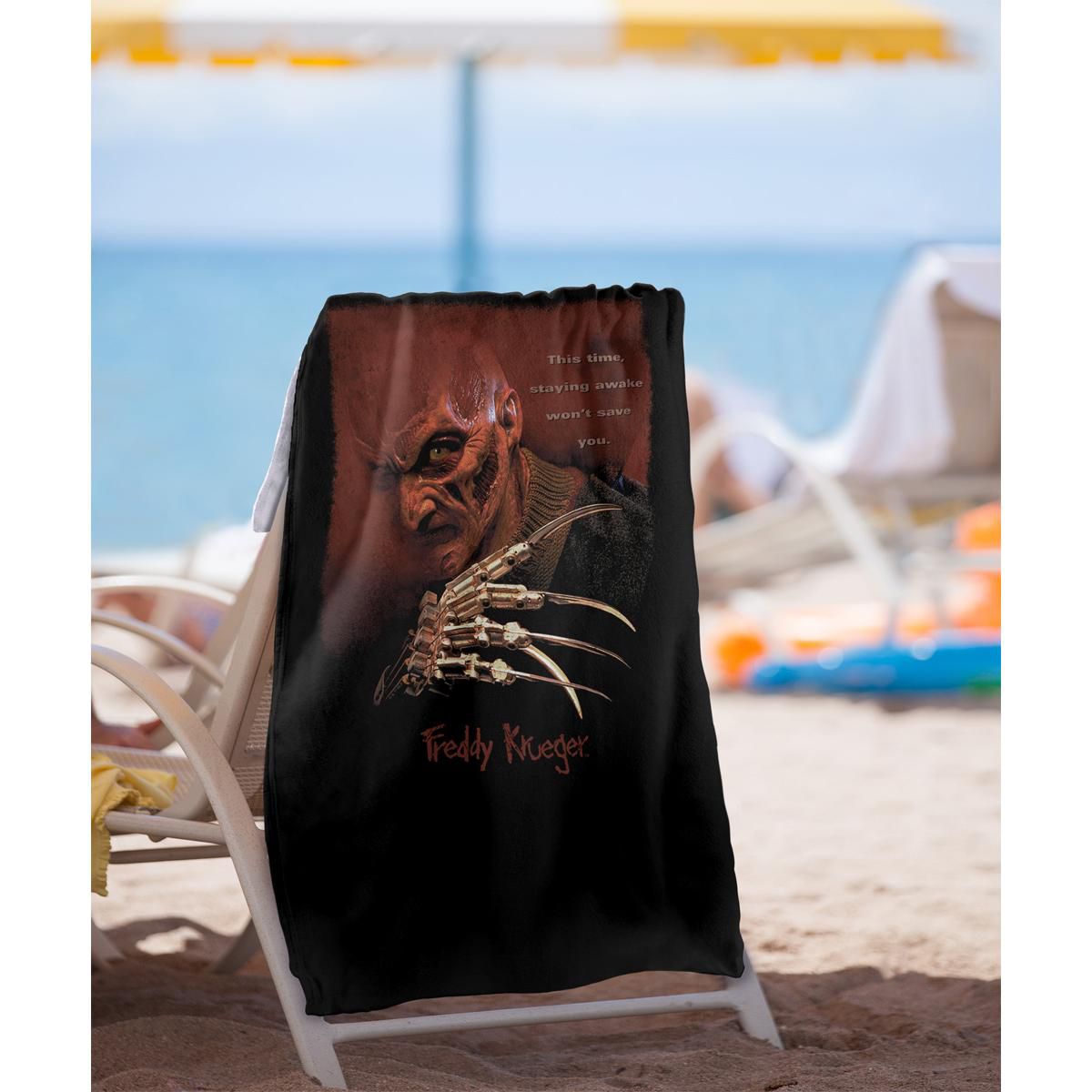 A Nightmare On Elm Street Freddy Krueger Large Face 30" x 60" Beach Towel - thumbnail 2