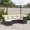 vidaXL Garden Sofa Set Black PE rattan Medium Modular Garden Sofa Set - 2 of 4