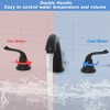 LOVMOR Widespread Bathroom Sink Faucet 3 Hole, Matte Black - 4 of 4