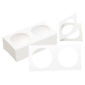 Unique Bargains Transparent Window Paper Coin Storage Organizing Protective Coin Holder 100 Pcs - 1 of 4