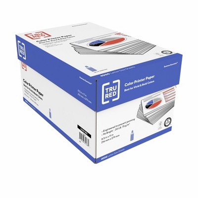 TRU RED 8.5x11 Color Printer Paper 20 lbs. 96 Brightness TR56964