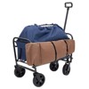 FURNIinspire Outdoor Serving Carts Heavy Duty Utility Cart Utility Wagon Grocery Cart for Camping 3pcs Liner Cover, Blue, 25.98"*17.32"*37.4" - 4 of 4