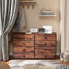Furnulem Long Dresser for Bedroom TV Stand for 55'' TV Wide Storage Drawer Unit with 8 Fabric Bins Double Dresser for Bedroom Office Closet Entryway - 3 of 4