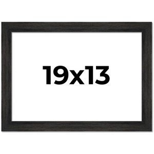 PosterPalooza | 19x13 Wide Barnwood Picture Frame, UV Acrylic, 6 Finishes - Grey, Brown, White, and Black - 1 of 4