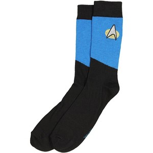Seven Times Six Star Trek The Next Generation Uniform Adult Crew Socks - 1 of 3
