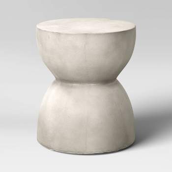 Faux Stone Hourglass Shaped Patio Accent Table - Threshold™