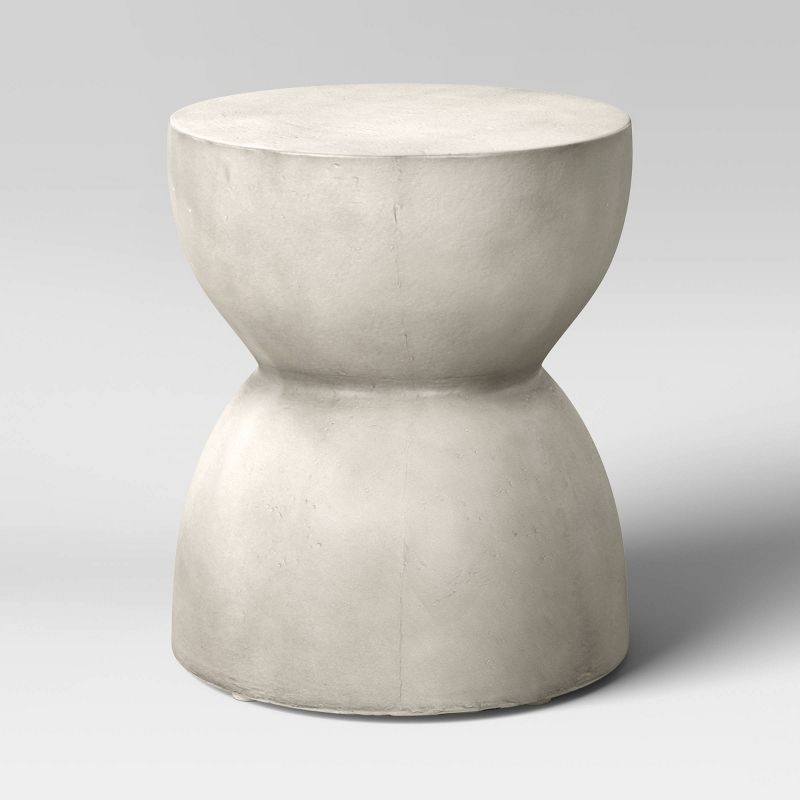 Faux Stone Hourglass Shaped Patio Accent Table - Threshold&#8482;, 1 of 5