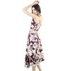 Artyska Women's 2-Piece Floral Print Smocked Crop Top Knee Length Asymmetrical Skirt Set - 2 of 4