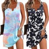 Ekouaer 2 Pack Nightgowns for Women Sleeveless Sleep Dress Tank Sleepshirt Chemise V Neck Sleepwear - 3 of 4