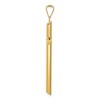 Black Bow Jewelry 14k Yellow Gold Large 3mm Hollow Tube Cross Pendant - 2 of 4