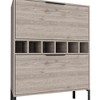 Kitchen Island with Six Wine Cubbies and Double Door Cabinet - 2 of 4