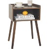 Nightstand, Mid Century Modern Side Table Bedroom with Storage, Small End Bedside Table with Solid Wood Legs - 4 of 4